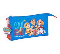 Safta Paw Patrol Cool - Triple Pencil Case, Children's Pencil Case, Ideal for Children of School Age, Comfortable and Versatile, Quality and Resistance, 22 x 3 x 12 cm