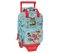 PAW Patrol Dino Rescue - School Backpack 765 with Trolley 805, Ideal for Children of Different Ages, Comfortable and Versatile, Quality and Resistance, 20 x 8 x 28 cm