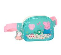 PEPPA PIG PRETTY FLOWERS - Child's Waist Bag, Ideal for Young People and Children of Different Ages, Comfortable and Versatile, Quality and Resistance, 14 x 4 x 11 cm, Mint/Pastel Yellow, M, Casual