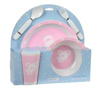 Safta PREESCOLAR KOALA - Set of Plates and Cutlery, Pack, Plate, Cutlery, Baby, Initiation, Food, Comfortable and Versatile, 26 x 9 x 26 cm, pink, M, Casual