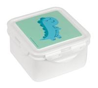 Safta Preschool Dino - Lunch Box, Pencil Case, Food Holder, Quality and Maximum Resistance, Recreo, 13 x 13 x 7.5 cm, green, M, Casual