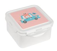 Safta Preschool Giraffe - Lunch Box, Pencil Case, Food Holder, Quality and Maximum Resistance, Recreation, 13 x 13 x 7.5 cm, coral garden, M, Casual