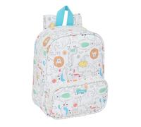 Safta Preschool Zoo - Nursery Backpack, Adaptable to Cart, Easy Cleaning, Ideal for Children of Different Ages, Comfortable and Versatile, Quality and Resistance, 22 x 10 x 27 cm, beige, M, Casual