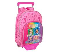 Safta Rainbow High Shine - Children's Backpack with Trolley 705, Ideal for Children of Different Ages, Comfortable and Versatile, Quality and Resistance, 28 x 10 x 34 cm, Multicoloured, M, Casual