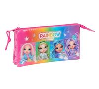 RAINBOW HIGH SHINE - Triple Pencil Case, Children's Pencil Case, Ideal for School Age Children, Comfortable and Versatile, Quality and Resistance, 22 x 3 x 12 cm, multicoloured, M, Casual