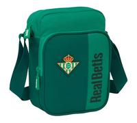 Safta Real Betis Balompié - Shoulder Bag with External Pocket, Pencil Case, Shoulder Strap, Comfortable and Versatile, Quality and Resistance, 16 x 6 x 22 cm, aqua green, M, Casual