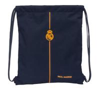 Safta Real Madrid 2nd Team 24/25 - Large Flat Bag Backpack, Ideal for Children of Different Ages, Comfortable and Versatile, Quality and Resistance, 35 x 40 cm, Navy Blue, navy, Estándar, Casual