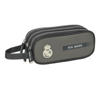Safta Real Madrid 3rd Team 24/25 - Triple Zip Pencil Case, Children's Pencil Case, Ideal for Children from 5 to 14 Years, Comfortable and Versatile, Quality and Resistance, 21 x 7 x 8.5 cm, grey, M,