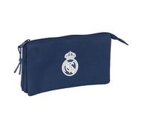 Safta Triple Pencil Case Real Madrid Femenino 22 x 3 x 12 cm for Children Navy