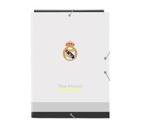 Safta Real Madrid EQUIPACIÓN 25/26 - Folio Folder with 3 Flaps, Ideal for Children of Different Ages, Comfortable and Versatile, Quality and Resistance, 26 x 36.5 cm, white, M, Casual