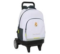 Safta Real Madrid EQUIPACIÓN 25/26 - Large Backpack with Wheels, Compact Evolution, Removable, Ideal for Children of Different Ages, Comfortable and Versatile, Quality and Resistance, 33 x 22 x 45 cm
