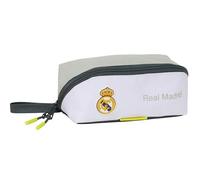 Safta Real Madrid EQUIPACIÓN 25/26 - Large Square Pencil Case, Children's Pencil Case, Ideal for School Age Children, Comfortable and Versatile, Quality and Resistance, 22 x 10 x 10 cm, white, M