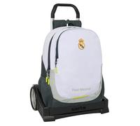 Safta Real Madrid EQUIPACIÓN 25/26 - School Backpack, Ergonomic Back, with Evolution Trolley, Ideal for Children of Different Ages, Comfortable and Versatile, Quality and Resistance, 32 x 16 x 44 cm