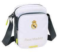 Safta Real Madrid EQUIPACIÓN 25/26 - Shoulder Bag with External Pocket, Pencil Case, Shoulder Strap, Comfortable and Versatile, Quality and Resistance, 16 x 6 x 22 cm, white, M, Casual