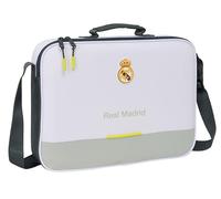 safta Real Madrid EQUIPAZIONE 25/26 - Removable Wallet, Card Case, Shoulder Bag, Comfortable and Versatile, Quality and Durability, 38 x 6 x 28 cm, White, M, Casual, White, M, Casual