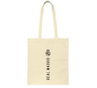 Safta REAL MADRID - Tote Bag, Women's Bag, Tote Bag, Comfortable and Versatile, Quality and Resistance, 38 x 42 cm, Natural Beige, Natural beige, Estándar, Casual