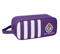 Safta REAL VALLADOLID - Medium Shoe Rack, Multipurpose, Pencil Case, Sport, Extracurricular Shoes, Football, Comfortable and Versatile, 34 x 14 x 15 cm, Purple/White, M, Casual