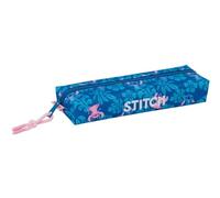 Safta - Rectangular Stitch Lilo School Pencil Case 22 cm with Elastic Back Rubber, Children's Pencil Case with 1 Compartment and Zip, Organizer for Notebook or Folder, Measures 22 x 7 x 4 cm