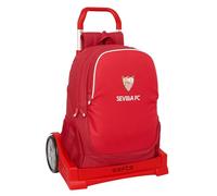 Safta SEVILLA FC - Backpack, Ergonomic Backpack, with Evolution Trolley, Ideal for Children of Different Ages, Comfortable and Versatile, Quality and Resistance, 32 x 14 x 43 cm, red, M, Casual