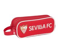 Safta SEVILLA FC - Double Child's Pencil Case, Children's Pencil Case, Ideal for School Age Children, Comfortable and Versatile, Quality and Resistance, 21 x 6 x 8 cm, red, M, Casual