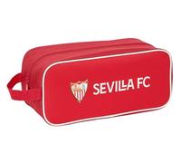 Safta SEVILLA FC - Medium Shoe Rack, Multipurpose, Pencil Case, Sport, Extracurricular Shoes, Football, Comfortable and Versatile, 34 x 14 x 15 cm, red, M, Casual