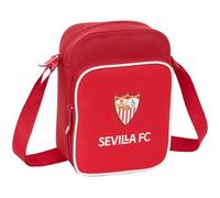 Safta SEVILLA FC - Shoulder Bag with External Pocket, Pencil Case, Shoulder Bag, Comfortable and Versatile, Quality and Resistance, 16 x 6 x 22 cm, red, M, Casual