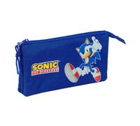Safta Sonic 22x12x3 Cm Triple Pencil Case