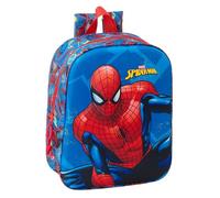 Safta SPIDERMAN 3D Nursery Backpack, Adaptable to Cart, Easy Cleaning, Ideal for Children of Different Ages, Comfortable and Versatile, Quality and Resistance, 22 x 10 x 27 cm, Navy Blue/Red, M