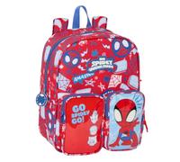 SPIDEY RESCUE - Nursery Backpack, Adaptable to Cart, Easy Cleaning, Ideal for Children of Different Ages, Comfortable and Versatile, Quality and Resistance, 22 x 10 x 27 cm, Red/Blue, M, Casual