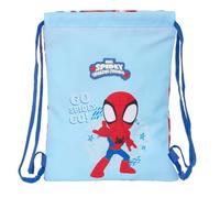 SPIDEY RESCUE - Junior Flat Bag Backpack, Ideal for Children of Different Ages, Comfortable and Versatile, Quality and Resistance, 26 x 34 cm, Red/Blue, M, Casual