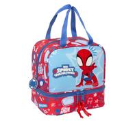 SPIDEY RESCUE - Lunch Box, Pencil Case, Quality and Maximum Resistance, Meal Holder, Recreation, Snack and Breakfast, 20 x 15 x 20 cm, Red/Blue, M, Casual