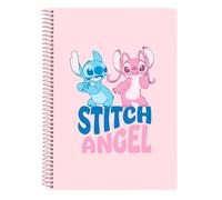 STITCH OHANA - Notebook 80 A5 Sheets, Hard Cover, Ideal for Children of Different Ages, Comfortable and Versatile, Quality and Resistance, 15.5 x 22 cm