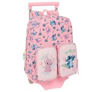 Safta STITCH BEACH - Children's Backpack with Trolley 705, Ideal for Children of Different Ages, Comfortable and Versatile, Quality and Resistance, 26 x 11 x 34 cm, baby pink, M, Casual