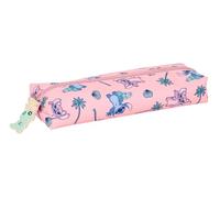 Stitch Beach Rectangular Children's Pencil Case, Children's Pencil Case, Ideal for School Ages, Comfortable and Versatile, Quality and Resistance, 22 x 7 x 40 cm, Baby Pink, M, Casual