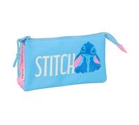 Safta Stitch Bright 22x12x3 Cm Triple Pencil Case