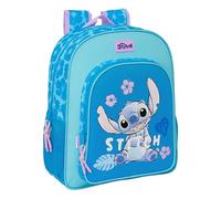 safta STITCH HAWAII School Backpack for Children, Adaptable to Trolley, Ideal for School-Age Children, Comfortable and Versatile, Quality and Strength, 32 x 12 x 38 cm, Blue, Blue,
