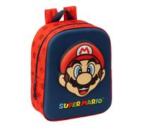 Children's backpack Safta Super Mario Bros 3D 27 cm Bleu 22x10x27 cm