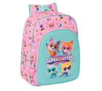 Safta SUPERKITTIES - Animated Children's School Backpack, Children's Backpack, Adaptable to Trolley, Ideal for School Children, Comfortable and Versatile, Quality and Resistance, 26 x 11 x 34 cm,