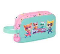 Safta SUPERKITTIES Thermal Breakfast Holder, Thermo, Pencil Case, Quality and Maximum Resistance, Meal Holder, Recreation, 21.5 x 6.5 x 12 cm, Light Pink/Pastel Turquoise, M, Casual