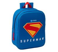 Safta Superman 3D Nursery Backpack, Adaptable to Cart, Easy Cleaning, Ideal for Children of Different Ages, Comfortable and Versatile, Quality and Resistance, 22 x 10 x 27 cm, blue, M, Casual