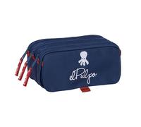 Safta EL OCTOPO - Triple Big Pencil Case, Children's Pencil Case, Ideal for School Age Children, Comfortable and Versatile, Quality and Resistance, 21.5 x 8 x 10 cm, navy, M, Casual