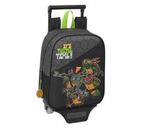 safta Tortugas Ninja - Nursery Backpack with Trolley, Ideal for Children of Different Ages, Comfortable and Versatile, Quality and Strength, 22 x 10 x 27 cm, Colour: Grey/Black, Grey