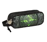 safta Transformers - Children's Double Pencil Case, Children's Pencil Case, Ideal for School Ages, Comfortable and Versatile, Quality and Strength, 21 x 6 x 8 cm, Black, Black/White, Estándar, Casual