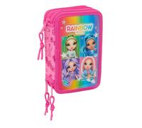 Safta Triple Filled Rainbow High Shine Pencil Case 36 Pieces