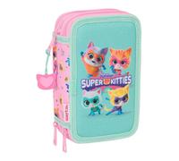 Safta Triple Filled Superkitties Pencil Case 37 Pieces
