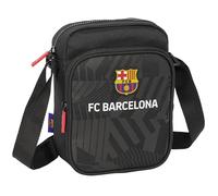 Safta Unisex Kid's M672 612426672 F.C. Barcelona Bag with External Pocket, Pencil Case, Shoulder Strap, Comfortable and Versatile, Quality and Resistance, 16 x 6 x 22 cm, Black/White, 20 pulgadas