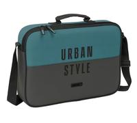 Safta URBAN STYLE - Extra School Wallet, Pencil Case, Shoulder Bag, Comfortable and Versatile, Quality and Resistance, 38 x 6 x 28 cm, grey/blue, M, Casual