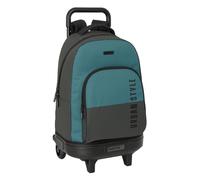 Safta URBAN STYLE - Large Backpack with Wheels, Compact, Removable, Ideal for Children of Different Ages, Comfortable and Versatile, Quality and Resistance, 33 x 22 x 45 cm, grey/blue, M, Casual