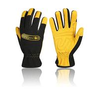 SAFTA Utility Safety Work Gloves for Men & Women, Mechanic Gloves Flexible & Breathable for Driving, Cycling, Gardening, Yard, Assembly, Rigger, Engineering Work.(XL(10), Black)