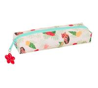 Safta VAIANA - Rectangular Children's Pencil Case, Children's Pencil Case, Ideal for School-Aged Children, Comfortable and Versatile, Quality and Resistance, 22 x 7 x 40 cm, Beige/Blue, Beige/blue,